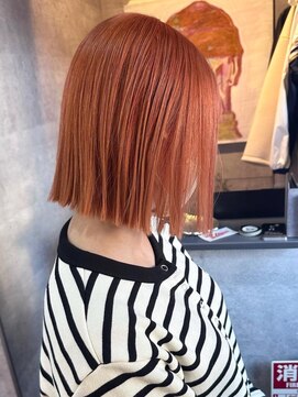 ガーデンヨコハマ(GARDEN YOKOHAMA) 切りっぱなし外ハネボブブリーチハイトーンイメチェンオレンジ