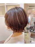 前髪/カラー/こなれミディ/イメチェン/ウェーブパーマ