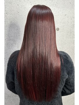 スライバイリアオオサカ(Sly By Ria OSAKA) ボルドーカラー/ブリーチなしダブルカラー/髪質改善【梅田】