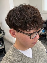 フゥ 宇都宮(FeU) 栃木メンズパーマメンズカットセンターパートメンズマッシュ緩め