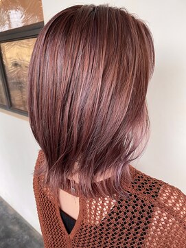 セカンド 鴨江店(2COND) ハイライト×ピンクカラー