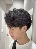 仙台メンズパーマ/仙台ルーズパーマ/センターパート/ラフカール
