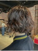 秋色◎大人可愛いミニボブパーマ×くせ毛風小顔ヘア