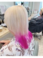 クレア 下北沢(CREA)&nbsp;ホワイトシルバーエンドカラーピンク