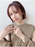 大人ボブ*切りっぱなしボブ*前髪ありボブ*前髪カット*髪質改善