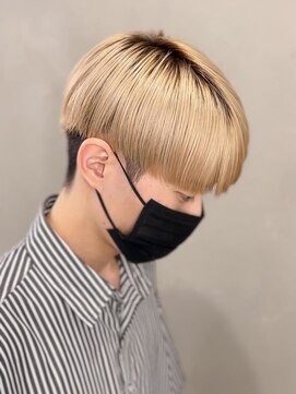 エルマーク 大宮(L-MARK) マッシュ/メンズ/ハイトーン/ダブルカラー/ブリーチ/眉毛