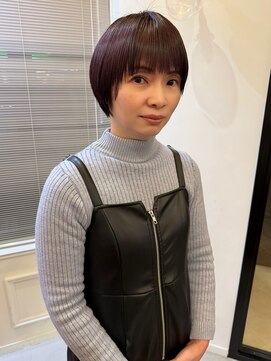 ヘアーアイスカルテット(HAIR ICI QUARTET) 20代30代◎冬カラーレッドで小顔見せ艶ショート