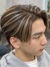 立体感のあるデザイン】メンズカット+ハイライトカラー ¥26400→