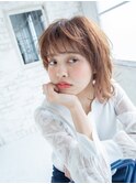 立体感ふわふわボブ×顔周りカット大人可愛いハイレイヤーウルフ
