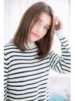 ミック ヘアアンドメイク アップ 駒込店(miq Hair&Make up)&nbsp;センターパートが大人かわいい☆好感ストレート