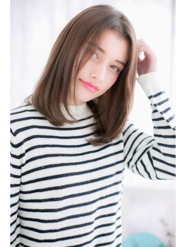 ミック ヘアアンドメイク アップ 駒込店(miq Hair&Make up) センターパートが大人かわいい☆好感ストレート
