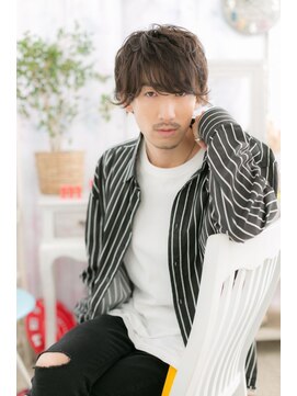 ミック ヘアアンドメイク アップ 駒込店(miq Hair&Make up) 大人のこなれ感◎ウルフパーマくせ毛風束感カット