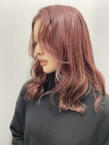 オンザ(ONTHE)&nbsp;韓国風オトナ女性ソフトピンクミディアムヘア【林京平】