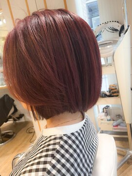 ネオリーブ チロル 横浜西口店(Neolive CiroL.) 大人ボブヘア　ピンクブラウン