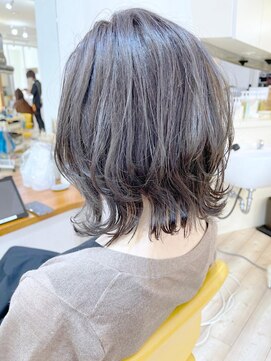 モリオ フロム ロンドン 成増店 【morio成増 セリザワ】くびれボブ グレージュカラー