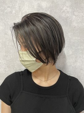 シールドヘアー 沖縄 新都心(C'LD Hair) 【 C’LD 】お客様スタイル_透明感とエアリーな質感ショートボブ