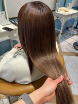 ロンドルーチェ 心斎橋(Lond luce)&nbsp;ダークアッシュ/ミディアムレイヤーカット［髪質改善/縮毛矯正］