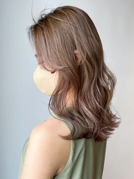 アルバム 渋谷パルコ(ALBUM) シークレットハイライト_グレージュカラーボブウルフ_ba407202