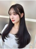 大人可愛い韓国レイヤー 顔まわり前髪カット ハイレイヤー#