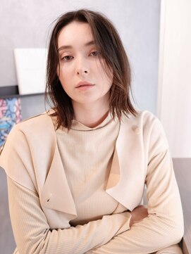 エムスラッシュ アヴェダ 自由が丘(M.SLASH AVEDA) ■艶感モノトーングレージュカラーボブウルフMSLASH自由が丘15-1