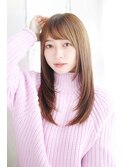 レイヤーカット/ストレートロング/ブラウンカラー[横浜]