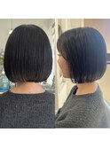 顎下で可愛らしくボブスタイル、フェイスレイヤー