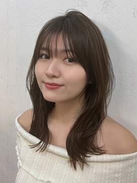 ファルベ(Farbe) くびれ アプリコットオレンジ 夏のヘアアレンジハイライトカラー