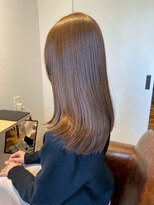 モーラ サロン 高石店(MOLLA)&nbsp;透明感カラーブリーチなしカラーアッシュグレージュ艶感ロング