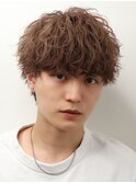 波巻きパーマメンズツイストスパイラルパーマツーブロック