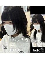 ホープ(hope)&nbsp;おしゃれ女子ウルフヘア×ウルフカット×before after
