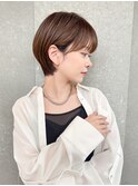 ハンサムショート/丸みショートボブ/20代30代40代50代/顔周り