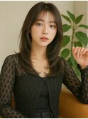 ナチュラルレイヤーカット　顔まわりカット韓国日吉　シンゴ