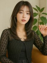 ロープ 日吉(lowp)&nbsp;ナチュラルレイヤーカット　顔まわりカット韓国日吉　シンゴ