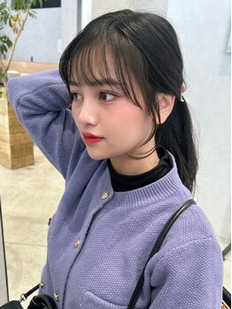 EARTH coiffure beaute 諏訪店の写真/諏訪★骨格を見極めてフォルムを作る似合わせカット♪小顔に見せる顔周りのカットで垢抜けスタイルに♪