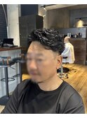 大人ツーブロックパーマ