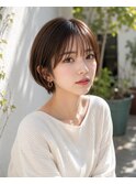 30代40代50代絶壁解消ひし形小顔前下がりショートボブ【越谷】