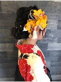 卒業式 袴 着物まとめ髪