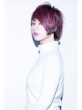 スウィッチ(Switch) スカーレット斜めバングマニッシュ小顔パーマ×レイヤーボブ