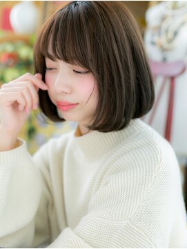 カバーヘアアンドスパ ブリス 浦和(COVER HAIR&SPA bliss) ★透けバング黒髪小顔前下がりぷつっとボブ20代30代40代★8