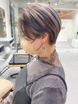 レフ(LEF)&nbsp;【オダオススメ！】ハンサムショート×グレージュ×ペールブルー