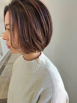 ビュートリアム 神戸(BEAUTRIUM) 丸みショート/ベージュ/ひし形シルエット/小顔/20代/30代/40代/