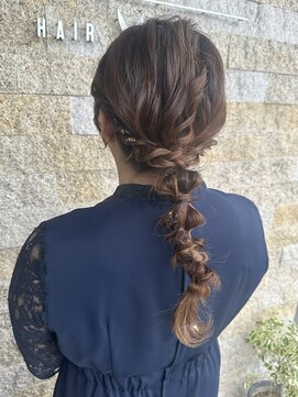 レシピ(recipe) お呼ばれヘア/編み下ろしアレンジ