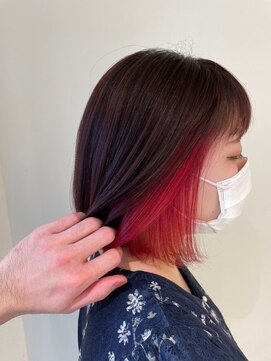 オナー(honor) インナーカラー/ピンクパープル/大人可愛い/イヤリングカラー