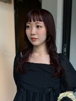 テテ ニコ(tete nico)&nbsp;【大前晴奈】ブリーチなしルビーカラー×束間オン眉