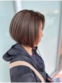大人の白髪ぼかしハイトーンカラー+艶髪秋カラー 髪質改善ケア#2