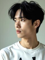 スー(suu)&nbsp;かきあげセンター分けニュアンスパーマナチュラルくせ毛風