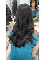 ノク(nok)&nbsp;髪質改善カラー_オリーブベージュレイヤーカットウェットヘア