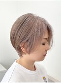 白髪活かしブリーチなしハンサムショート【suiw】昭和町/天王寺