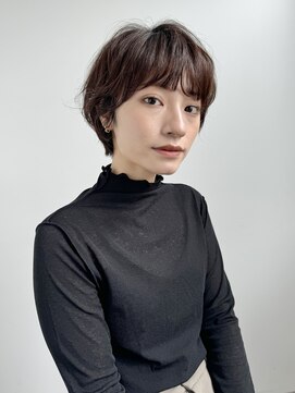ロンドアンメゾン 原宿(Lond un Maison.) ショート/小顔/ニュアンスパーマ/黒髪/ネビージュ[原宿]