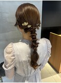 ヘアセット/ 編みおろしスタイル